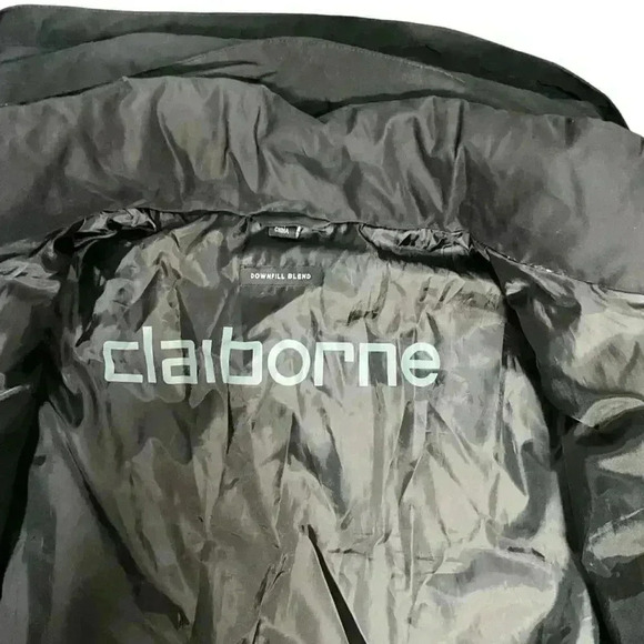 Men's Claiborn Downfill Blend Double Jacket Black Size Medium NWOT - Picture 6 of 16